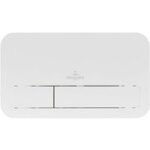 Villeroy & boch - plaque double commande blanc brillant pour bâti wc stef et val Villeroy & boch - plaque double commande blanc brillant pour bâti wc stef et val
