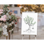 Affiche personnalise - arbre  empreintes mariage