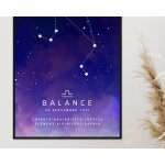 Affiche personnalise constellation - balance