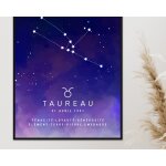 Affiche personnalise constellation - taureau