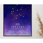 Affiche personnalise constellation - verseau