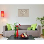 Affiche personnalise prnoms - coeur famille
