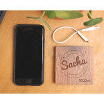 Batterie externe en bois personnalisable 5000 mah - prénom Batterie externe en bois personnalisable 5000 mah - prénom