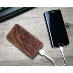Batterie externe en bois personnalisable grand format 4000 mah - prénom Batterie externe en bois personnalisable grand format 4000 mah - prénom