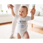 Body personnalis� pour b�b� - naissance - bleu