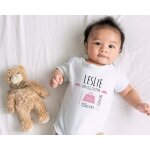 Body personnalisé pour bébé - naissance - rose Body personnalisé pour bébé - naissance - rose