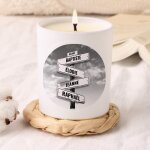 Bougie blanche personnalis�e - destination nyc