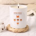 Bougie personnalis�e - maman renard et sa meute