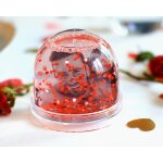 Boule  neige coeur personnalise - photo