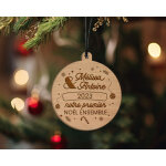 Boule de nol personnalise couple - premier nol ensemble