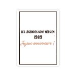 Bouteille de champagne message gnrique anne 1989