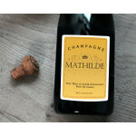 Bouteille de champagne personnalise - message