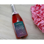 Bouteille de champagne rosé personnalisée couple - message romantique Bouteille de champagne rosé personnalisée couple - message romantique