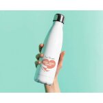Bouteille isotherme en inox personnalisée - c'est pour ça qu'on t'aime Bouteille isotherme en inox personnalisée - c'est pour ça qu'on t'aime