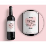 Bouteille de vin de bordeaux personnalisée couple - aujourd'hui je t'aime depuis Bouteille de vin de bordeaux personnalisée couple - aujourd'hui je t'aime depuis
