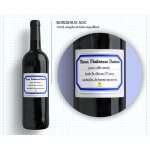 Bouteille de vin de bordeaux personnalisée remerciements - maîtresse, maître et atsem Bouteille de vin de bordeaux personnalisée remerciements - maîtresse, maître et atsem