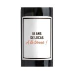 Bouteille de vin personnalisable homme 18 ans Bouteille de vin personnalisable homme 18 ans