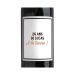 Bouteille de vin personnalisable homme 26 ans Bouteille de vin personnalisable homme 26 ans