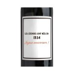 Bouteille de vin rouge message générique année 1934 Bouteille de vin rouge message générique année 1934