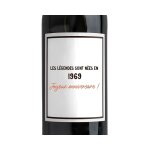 Bouteille de vin rouge message générique année 1969 Bouteille de vin rouge message générique année 1969