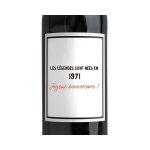 Bouteille de vin rouge message générique année 1971 Bouteille de vin rouge message générique année 1971