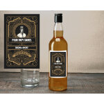 Bouteille de whisky personnalise message - rtro
