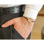 Bracelet cordon avec mdaille ovale personnalise en bois
