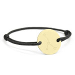 Bracelet cordon personnalis plaqu or - constellations