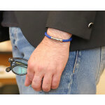 Bracelet en cuir tressé coloré - marron foncé, camel ou bleu marine Bracelet en cuir tressé coloré - marron foncé, camel ou bleu marine