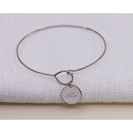 Bracelet jonc personnalis - plaqu or 18 carats, argent ou argent ros
