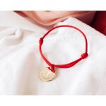 Bracelet mdaille baptme personnalis en plaqu or - croix