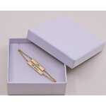 Bracelet personnalis double plaques - plaqu or 18 carats
