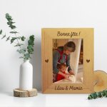 Cadre photo en bois grav - grand - mre