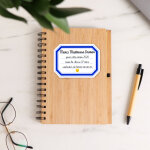 Cahier en bois personnalis - merci matresse, matre et atsem