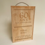 Caisse  vin premium personnalise - anniversaire age