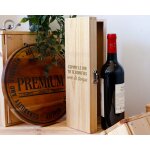 Caisse  vin personnalise anniversaire - message