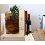 Caisse  vin personnalise prnom - cerf