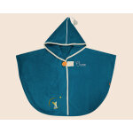Cape de bain personnalise brode - laton ptrole
