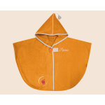 Cape de bain personnalise brode - lion safran
