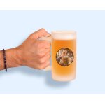 Chope de bire personnalise - photo et texte