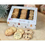 Coffret biscuits personnalisable - aux 3 saveurs - noël Coffret biscuits personnalisable - aux 3 saveurs - noël