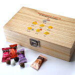 Coffret de chocolats monbana personnalis - famille poussins