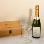 Coffret gourmand personnalis - champagne et chocolats