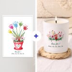 Coffret personnalis� affiche et bougie - empreintes