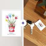 Coffret personnalis� affiche et porte - cl�s - empreintes