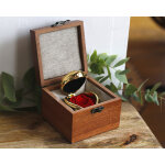 Coffret personnalisé avec rose en or et rose éternelle secrète Coffret personnalisé avec rose en or et rose éternelle secrète