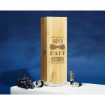 Coffret sommelier personnalis� - 4 accessoires - meilleur grand - p�re
