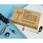Coffret sommelier personnalis anniversaire - 5 accessoires - citation