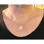 Collier homme personnalis jeton sur chane
