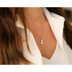 Collier personnalis avec pendentif petite fille ou petit garon - argent
